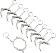 10 PCS Kiss Clasp Lock Arch Purse Frame Metal Coin Frame Clasp with Key Ring for