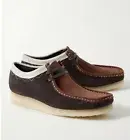 Rare Clarks Wallabees Desert Boot US 11 NEW Two Tone Brown Suede W/ White