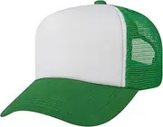 [TOPTIE] Kids 5 Panel Mesh Trucker Cap Adjustable Snapback Hat Blank Foam Trucker Hat