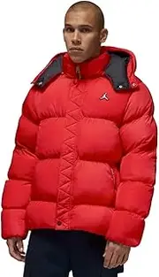 [Jordan] Essentials Men's Statement Synthetic Fill Repel Puffer Jacket, RED, 2XL, Fire Red/Black, XX-Large