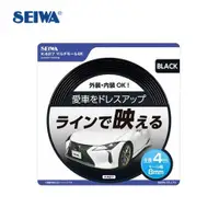 在飛比找PChome24h購物優惠-SEIWA 車內外防撞飾條(黑色) K427