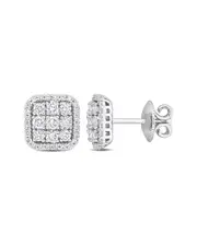 Diamond Select Cuts 14K 1.12 ct. tw. Diamond Cluster Studs