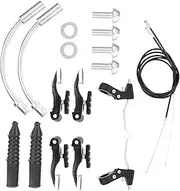 Mipcase Bicycle Brake Cycling Link Brake Cable End Brakes Bike Brake Line Brake Cables for Bicycles Brake Kit -Shape Brake High Strength Brake Black Aluminum Alloy
