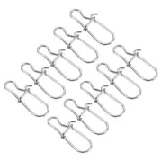 100pcs Fishing Snaps, 101LBS Swivel Tackle Kit Fishing Clips Lure, Silver