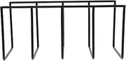 KOMBIUDA Desktop Iron Storage Rack for Vinyl Records Durable File Organizer for Books Magazines and Records Modern Minimalist Design for Office Bedroom and Living Room
