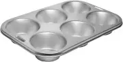 Fox Run Stainless Steel Extra Large Muffin and Cupcake Pan, 6