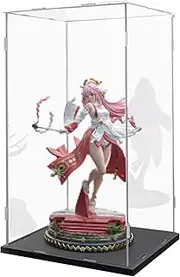 DONGXIAO Transparent Acrylic Storage Display Box,Acrylic Display Box,Easy To Assemble,Easy To Move,High Clarity And High Translucency,Suitable For Baseball,Dolls Show(30x30x45cm/11.8x11.8x17.7in)