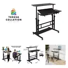 Mobile Standing Desk, Rolling Table Adjustable Computer Desk, Stand Up Laptop...