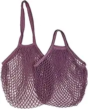 Breast Milk Storage Bag Reusable Fruit Vegetable Bag Washable Cotton Mesh Grocery Bags Cotton String Bags Net Shopping Bags Mesh Bags for Fruit Storage Storage Bag (Color : Purple Pink 12, Size : S-