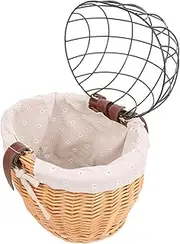 VANZACK Cane Basket Pet Carrier Pet Bike Basket Front Storage Carrier Large Capacity Easy to Attach to Handlebars