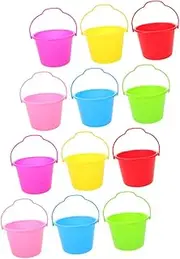 12Pcs Beach Buckets Sand for Outdoor Fun Safe Material for Beach Garden Indoor Play Pails for Creative Play