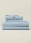 Ralph Lauren RL Linen Solid King Flat Sheet True Pale Sky Blue
