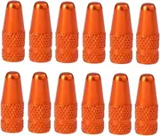 BESPORTBLE 12pcs Valve Cap Tire Cap Inflatable Air Valve Stem Covers Wheel Tire Stem Caps Bike Pump Adapter Tire Inflator Redshift Stem Tires Strainer Compressor Truck Tire Pump Car Orange