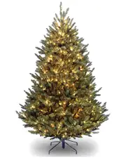 National Tree Company 7.5ft Natural Fraser Medium Fir Hedge Tree with 1000 Lights