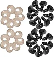 FONDOTIN 100 Sets Black Plastic Safety Noses for Crafting for DIY Puppet Stuffed Animal Doll Making Realistic Design with Easy Attachment for Creative Projects