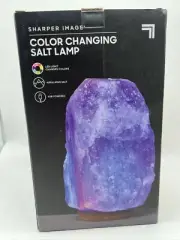 Sharper Image LED Color Changing Himalayan Salt Lamp USB Powered Pink Purple Red