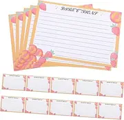 HOODANCOS 50pcs Blank Recipe Cards for Bridal Shower Double-Sided Note Cards Paper Recipe Sheets