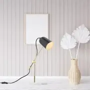 Blair Task Table Lamp in Black with Marble Base