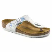 Birkenstock Birko-Flor GIZEH KIDS Hologram Silver BNIB 1008092 SS19