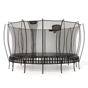VULY Thunder 2 Jumbo 18ft Springless Trampoline with Enclosure - Round Kids Trampolines Bundle With Basketball Hoop