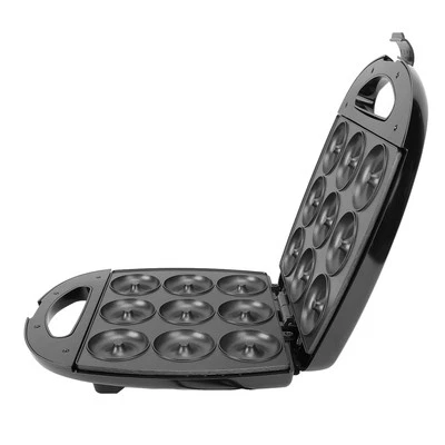 (EU Plug 220V)Mini Donut Maker 9 Holes Iron Aluminum Nonstick Electric Donut US