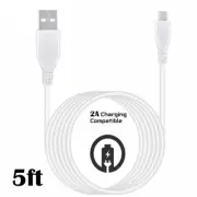 5ft White Micro USB Charger Cable Cord For Samsung Galaxy S4 S5 S6 S7 Active
