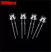 1000Pcs Super Bright F5 5Mm Pink Straw Hat Led Light Led Lamp Ic New bw
