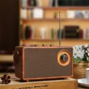 Retro Wooden Radio Small Mini Speaker Portable Outdoor Music Player Bluetooth