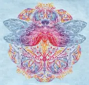 Cross stitch kit - Dear summer 30x30cm Blue Aida 14ct needlepoint kit