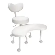 Lauft Criss Cross-Legged Meditation Chair ADHD Chair with Lumbar Support Backrest - White