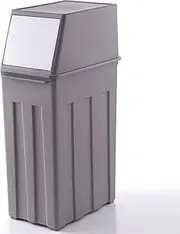 30l Narrow Mouth Trash Can Household Garbage Can with Detachable Hinged Flap Suitable for Kitchen Living Room Bathroom Office