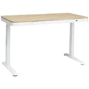Newhaven Electric Sit Stand Desk with Drawer 1200mm White/Oak