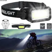 LED Headlamp USB Rechargeable Headlight Torch Work Light Bar Head Band Lamp COB