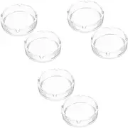 JECOMPRIS 3sets Ashtray Living Room Decor Tabletop Decorations Fall Decor for Kitchen Upholstery Trim Outdoor Decor Desktop Decor Glass Ash Holder Glass Ash Tray for Patio Transparent 2pcs*3