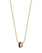 Walters Faith 18K Rose Gold Ebony Hexagon Bead Chain Pendant Necklace, 18