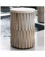 Global Views Round Teeter Totter Stone Table