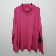 G/Fore LUXE QUARTER ZIP MID LAYER Pullover Mens Sz XL Moisture Wicking Pink NEW