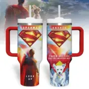 Supe rman Kr ypto 40 Oz Handle Tumbler Cup