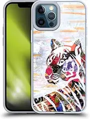 Head Case Designs Officially Licensed Artpoptart Tiger Animals Gel Case [Military Grade Protection] Compatible with Apple iPhone 12 Pro Max