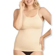 Women Empetua Beige Scoop Neck Cami Tank Shapewear Shaper Large Slimming NEW
