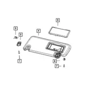 Genuine Mopar Visor Right 7SY62BD1AA
