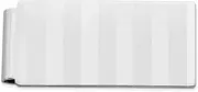 [Generic] Solid Polished Patterned Rhodium Plated Stripes Engravable Hinged Money Clip Measures 54x24mm Wide Jewelry Gifts for Men
