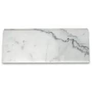 L12P Statuary White Marble 5x12 Baseboard Trim Molding Polished