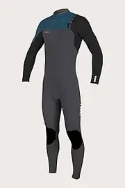 O'NEILL Youth Boys Surfing Wetsuit, Grey, TechnoButter 3 and TB3X Neoprene, Chest Zip, 3/2+MM, Minimal Seam Design, F.U.Z.E. Closure