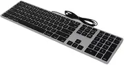 Matias Space Grey Wired Plastic Painting Case Keyboard for Mac