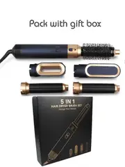 New Hair Dryer Multi Hair Styler 5 In1 Curling Iron Bean Color box EU