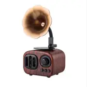 Retro Wood Mini Bluetooth Speaker Wireless Loudspeaker Outdoor Player Sound System Tf Fm Radio Music Subwoofer