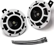 12v Twin Horn Super Tone Car horn for Trucks impreza wrx, Electric Snails for Cars, Motorcycles Subaru, Alternative Electronic Parts for Cars and Horns for Trains (White)