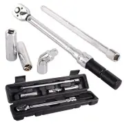 5Pcs Car Repair Combination Tools 3/8 Inch 5-60Nm Adjustable Torque Wrench Set
