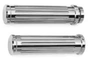 Pro One Chrome Bar Milled Billet Grip Pair Harley Bad Boy 95-97